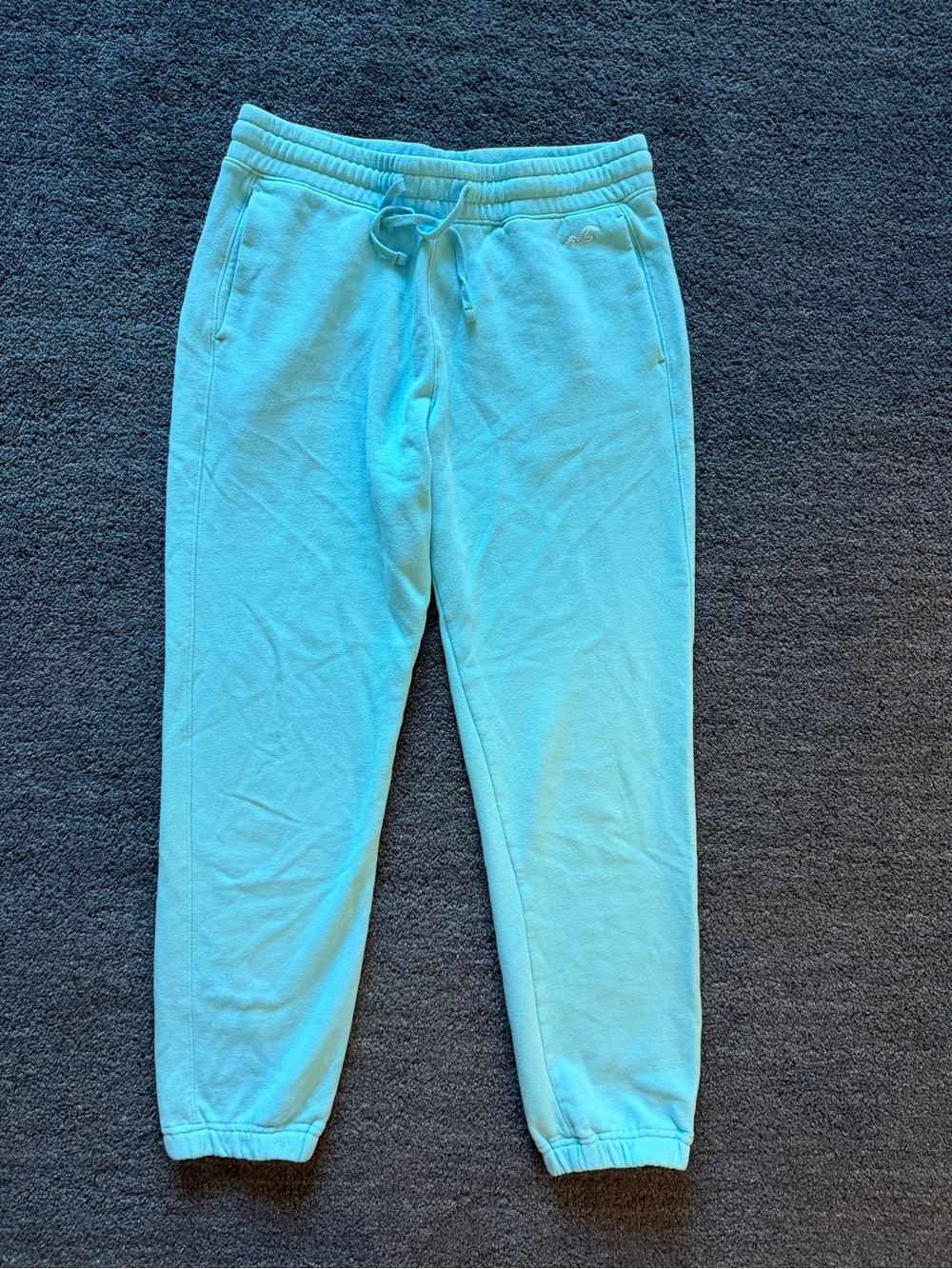 Hollister Women’s Light Aqua Fleece Joggers/sweatpants